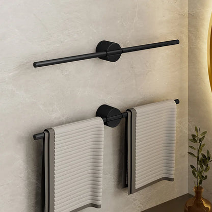 Sleek Matte Black Towel Holder