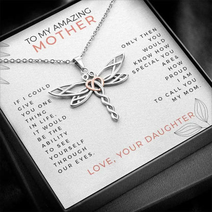 Nurturing Wings- Mother's Day Dragonfly Pendant