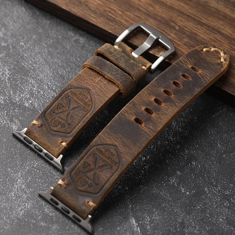 Vintage Leather Apple Watch Strap