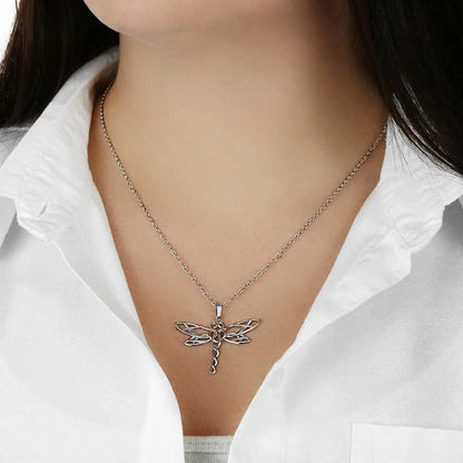 Nurturing Wings- Mother's Day Dragonfly Pendant