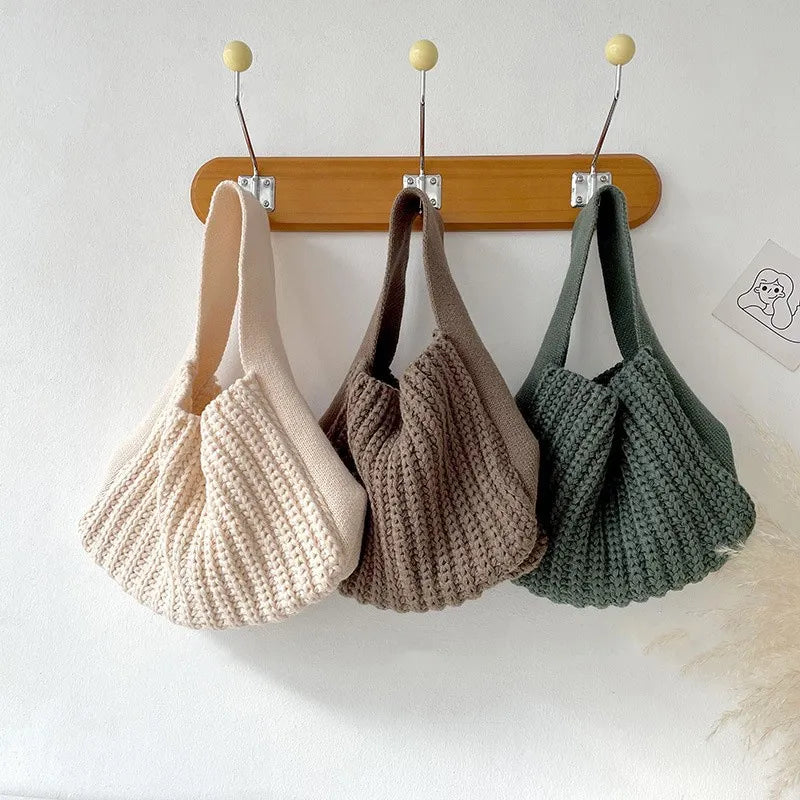 Boho Blossom Knitted Tote