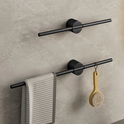 Sleek Matte Black Towel Holder