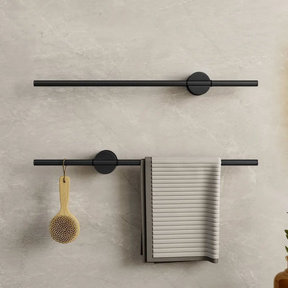 Sleek Matte Black Towel Holder