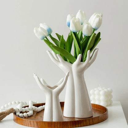 Ceramic Hand Sculpture Vase