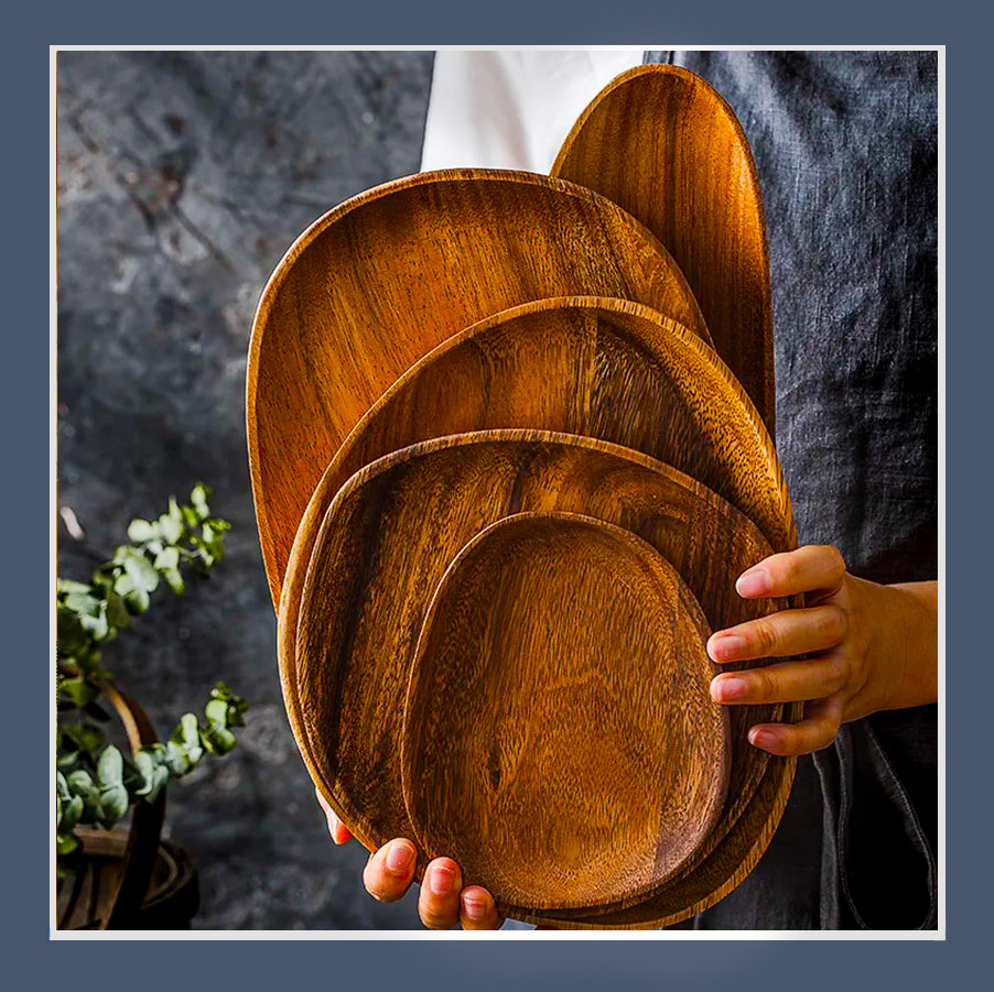 Natural Beauty Acacia Tableware Set